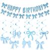 Roze Strik Verjaardag Feest Decoraties Set: Banner & Slingers