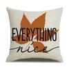 Thanksgiving Linen Pillowcase Autumn Pumpkin Print Pillow Cushion Cover