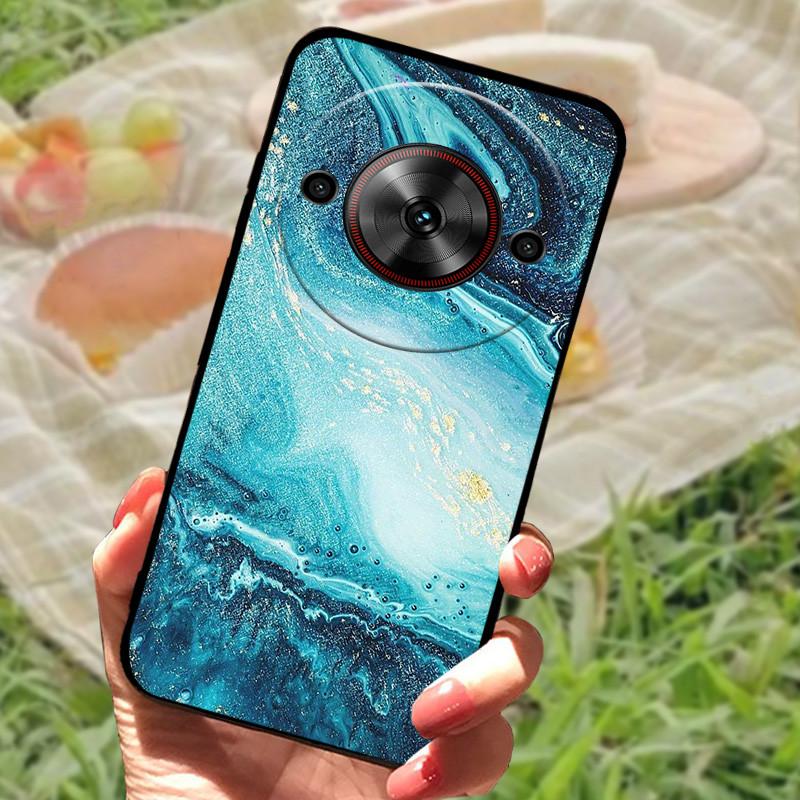 For ZTE Nubia Focus 5G Case Cover For Nubia Focus 5G Silicone Soft Marble Black Bumper Coque for ZTE Nubia Focus 5G Protective