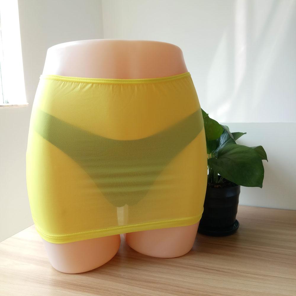 S Candy Color Sexy Tight Pencil Cute Skirt See Through Micro Mini Skirt Transparent Club Dance Skirt Erotic Wear Fx1010