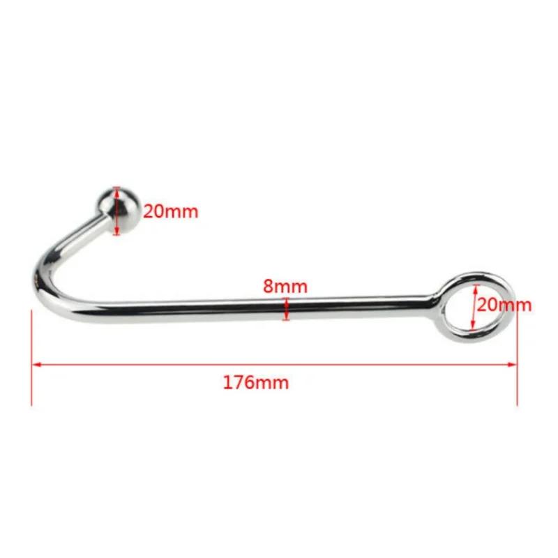 Metal Butt Plug with Ball Metal Anal Plug Dilator Sex Toys for Men and Women Adult Products Anal Hook Gay Stainless Steel