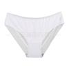 Women Striped Lace Seamless Breathable Mid Waist Sexy Briefs Panties