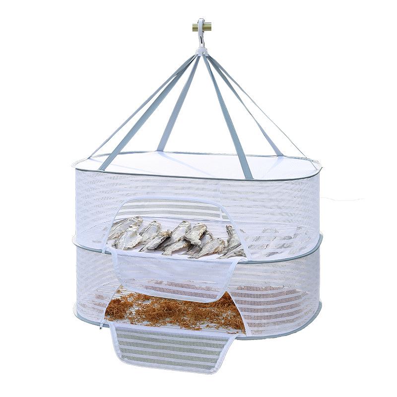 Multifunctional Anti-Deformation Drying Basket: New Enclosed Zipper Net Bag for Clothes, Anti-Mosquito, and Vegetable Drying.