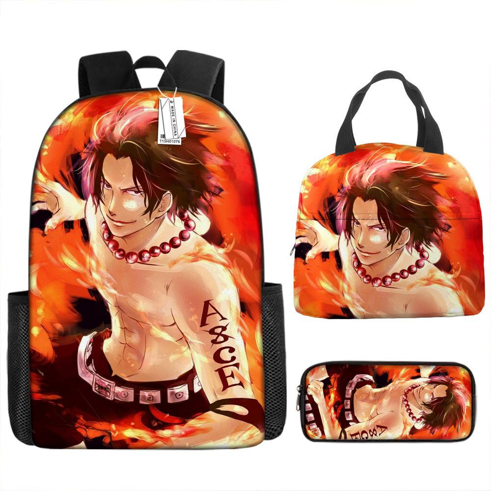 ONE PIECE Luffy One Piece Schoolbag Campus Primary School Students Nautical King Backpack Lightweight Large Capacity Computer Bag