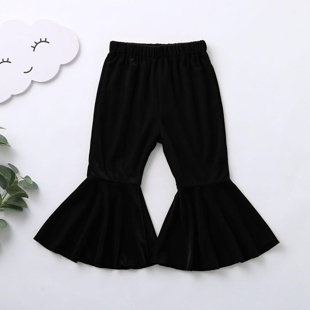 Kleinkind Baby Kinder Mädchen Solide Flare Hose Hosen Casual Kleidung
