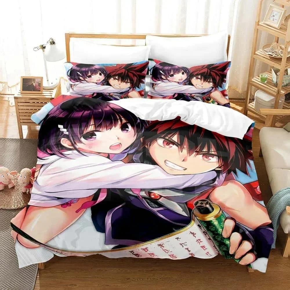3D Anime Ayakashi Triangle Bedding Set Single Twin Full Printed With Pillowcase Duvet Cover Soft Queen King Size Bedclothes Home
