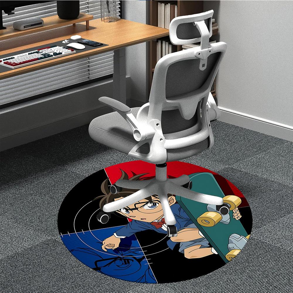 

1PC Detective Conan Office Round Area Rug Suitable For Office, Under Office Chairs Bedroom Living Room Home Decor, Room Deco T1224004 80cm by 80cm
