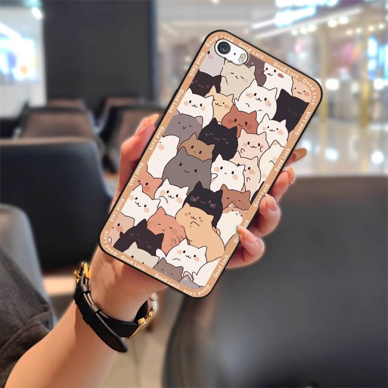 Cartoon Full Wrap Phone Case For Iphone 5/5S/SE/ip5/ip5S/ipSE TPU Durable Waterproof Cute Back Cover Fashion Design