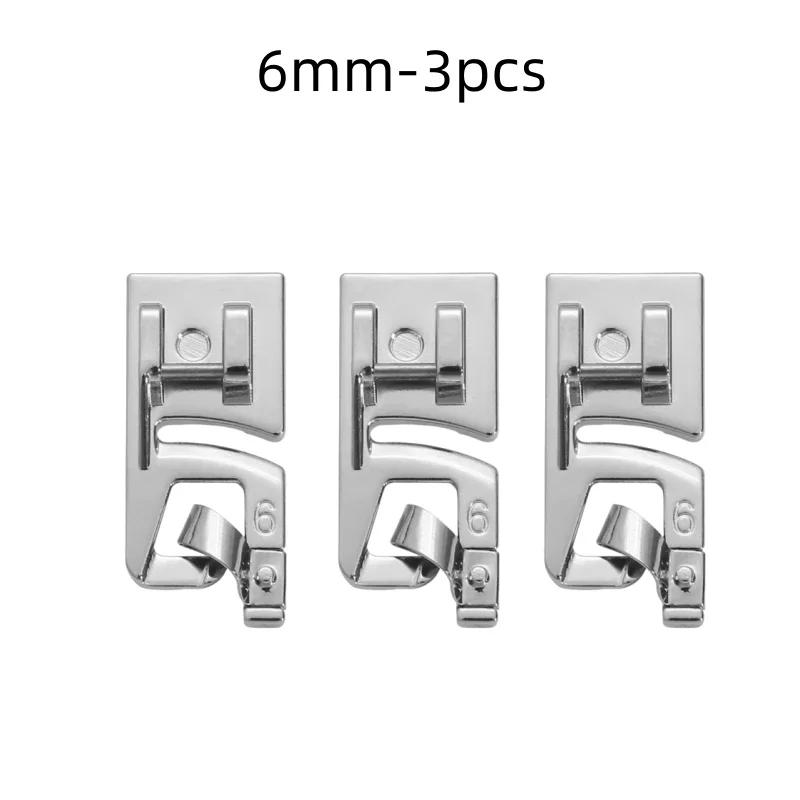 3/6mm Haushaltsnähmaschine Zubehör Nähfuß Füße Kit Set Saumfuß Ersatzteile Für Nähmaschine Zubehör