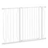 Dog Gate, Clamp Mounting, Adjustable Length, Steel and ABS, 75-115 X 76 Cm, White