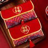Chinese Style Red Envelope Embroidered Brocade Tassel Design Red Packet with Blessing Words Lucky Money Bag Back To School