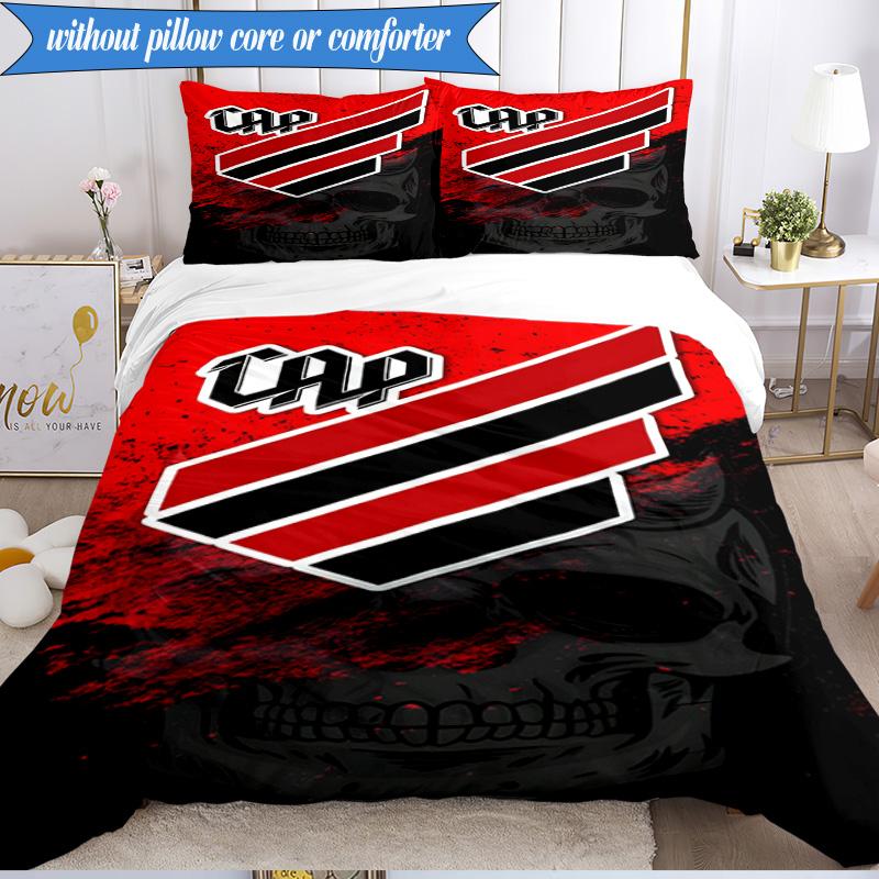 3PCS Athletico Football Club Printed Soft Bedding Set,Including 1pc Duvet Cover And 2pcs Pillowcases Perfect for Bedroom, Dormitory, Fan Gift