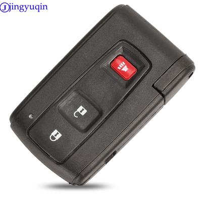 Jingyuqin כיסוי שלט חכם ללא מפתח לרכב כיסוי כיסוי פוב 2+1 3 כפתורים עבור טויוטה פריוס 2004-2009 להב לא חתוך