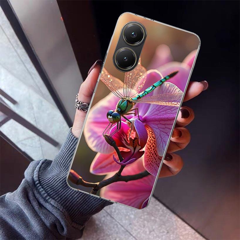 Beautiful Dragonfly Enthusiasts Phone Case For Xiaomi Poco X7 X6 X5 Pro F7 Ultra Redmi 15C 15 13 13C 12 12C 10 10A 10C 9 9A 9C 9
