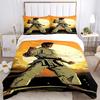 3pcs Anime Karate Fighter Comforter Set with One Quilt Cover, Two Pillowcases (No Core) - Perfect for Bedroom and Guest Room Decoration - Anime Cartoo
