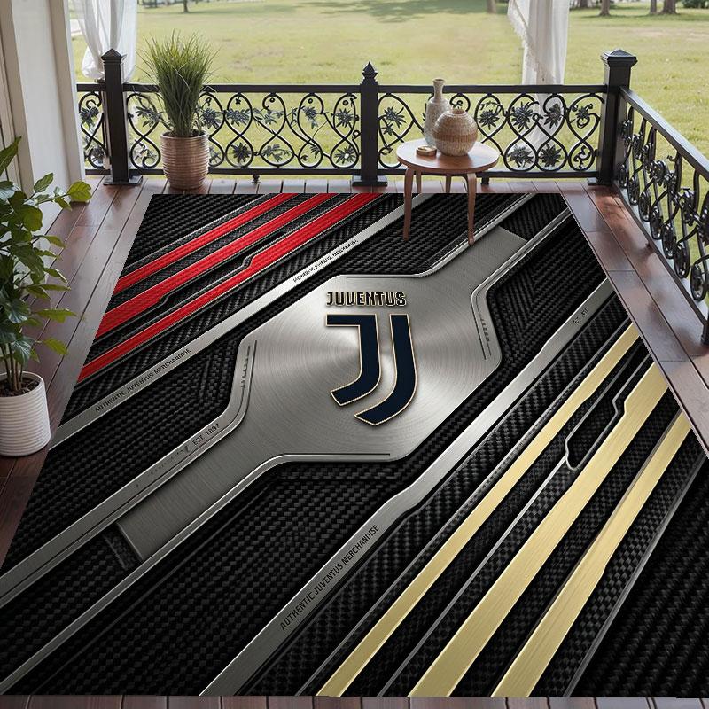Soft Floor Carpet Juventus FC Pattern Area Rug Decorative Mat For Home Room Decoration