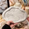 1 PCS 3D Diy Cloud Shape Resin Tray Silicone Mold Asymmetrical Oval Design Great For Jewelry Storage Aroma Plaster Candle Mould