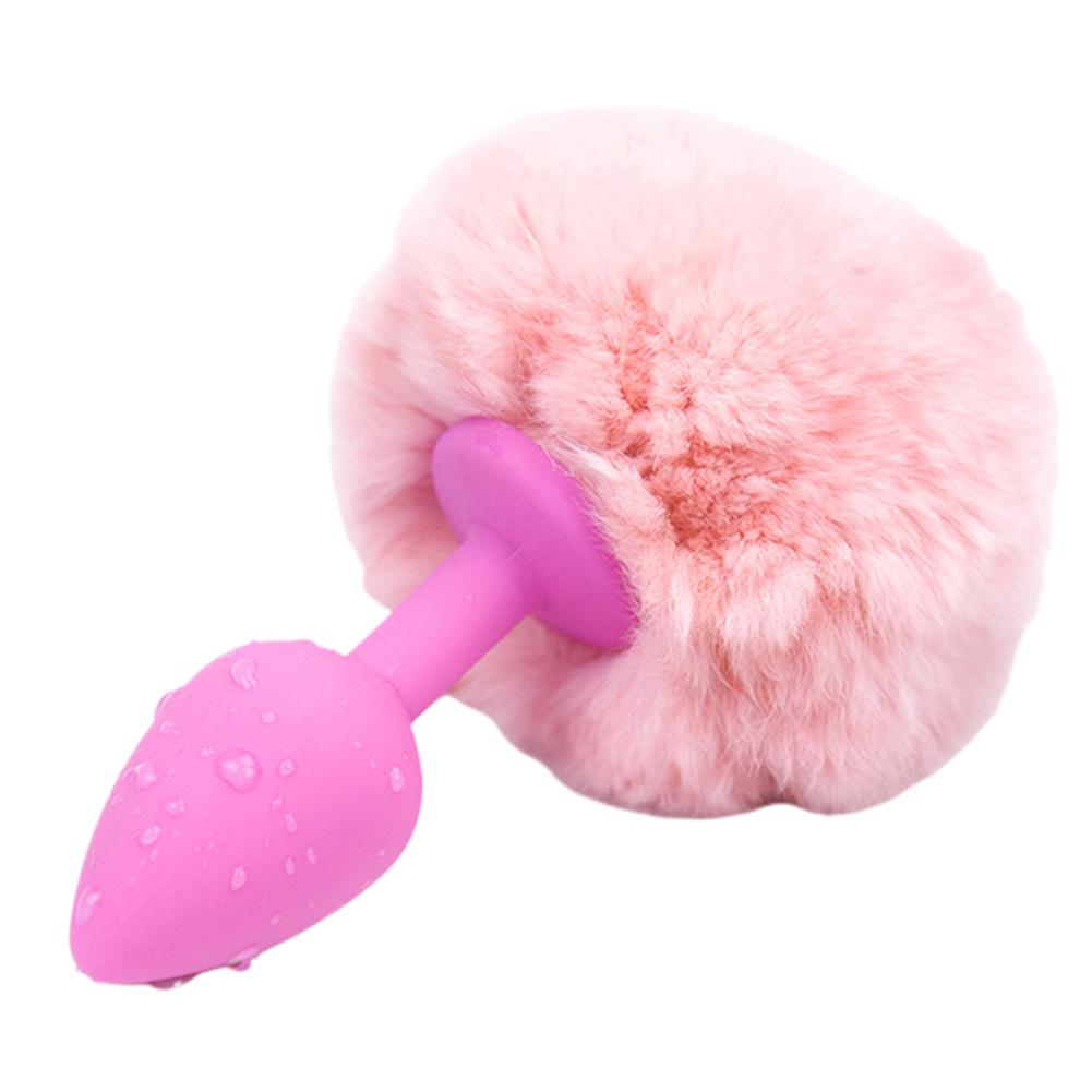 Cute Silicone Flirting Butt Erotic Tail Couple Plush Sex Cosplay Toy Props