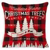 New Christmas Pillow Cover Four-piece Set Pillow Cushion Office Lumbar Backrest Decorative Backrest