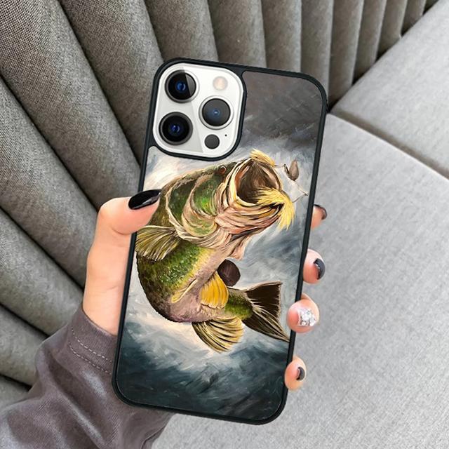 Fishing Trout Sea Fish Phone Case For iPhone 17 Air 16 15 14 plus 12 13 Pro max Soft Bumper Shell Cover coque