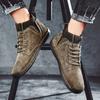 Size 48 Mens Shoes Handmade Ankle Boots for Men Leather Shoes Autumn Outdoor Hiking Boots Sneakers High Top Footwear Anti Slip