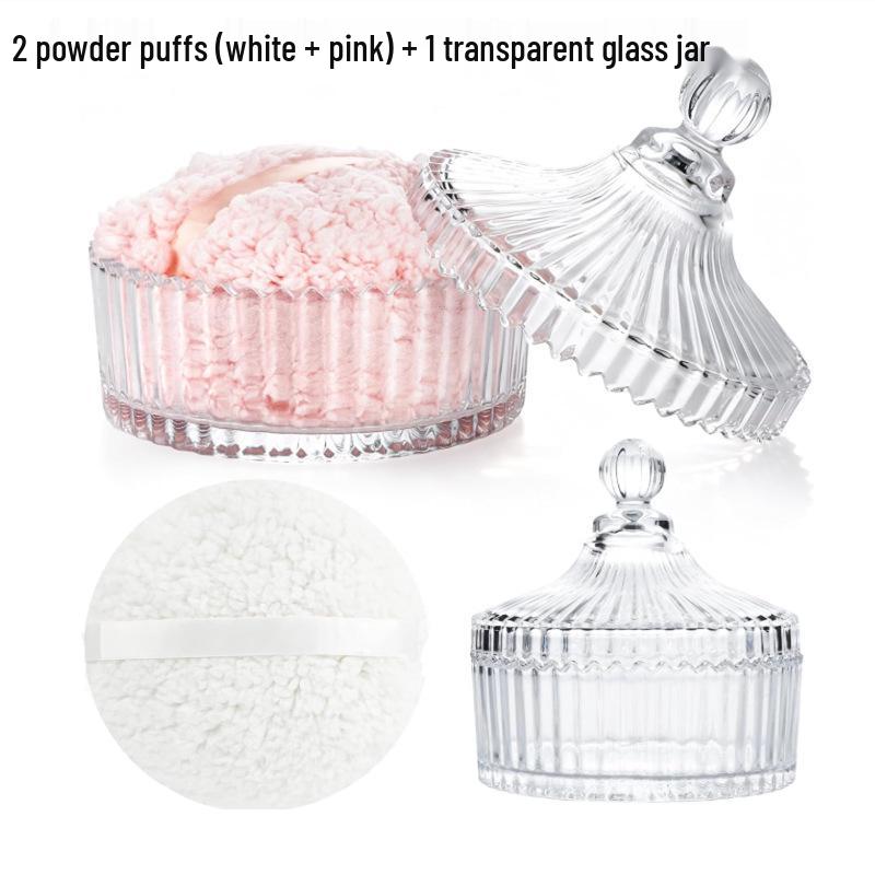 Large Nian Gao Fluff Setting Powder Cushion - Cotton Candy Flocked Powder Puff