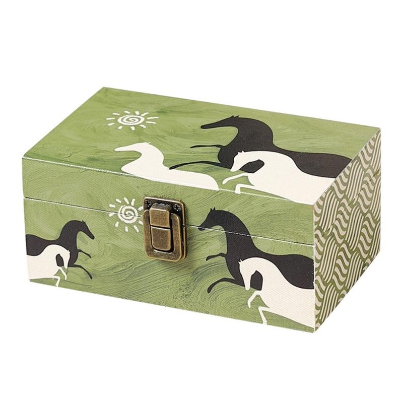 

Устойчивый к ржавчине деревянный футляр для ювелирных изделий, многофункциональная шкатулка для ювелирных изделий, текстура дерева, подходит для путешествий и домашней демонстрации