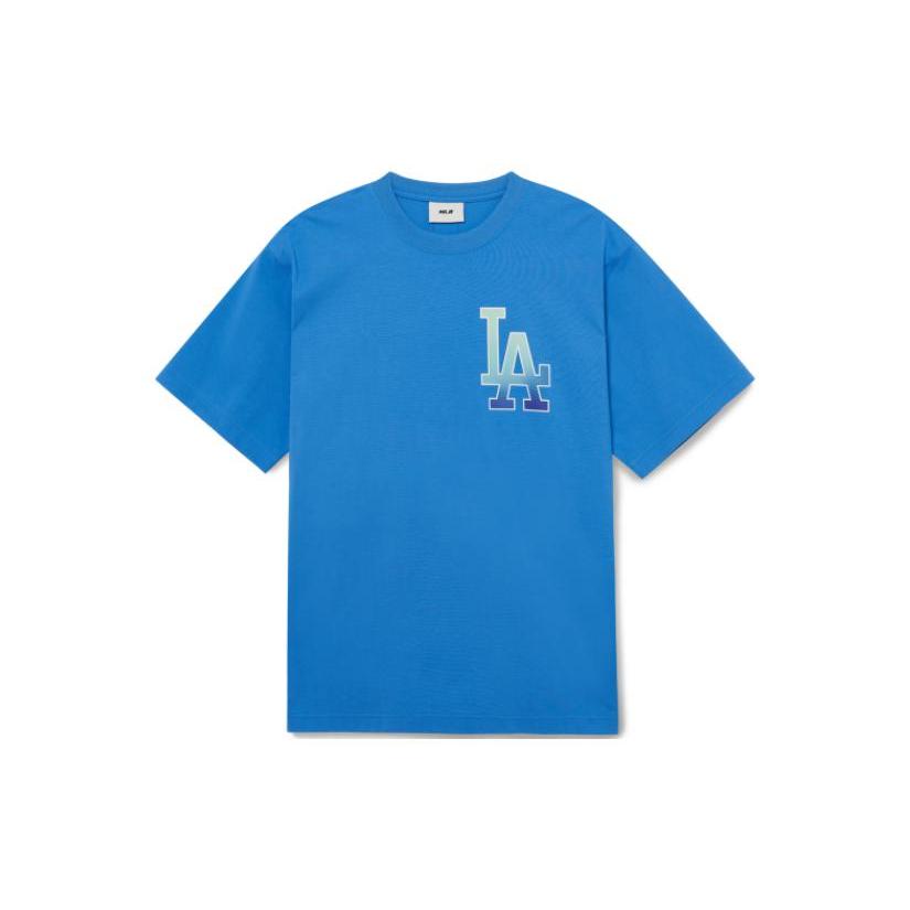 New MLB Los Angeles Dodgers Drop Shoulder Sleeve T-Shirt Unisex Blue 3ATSB0333-07BLS