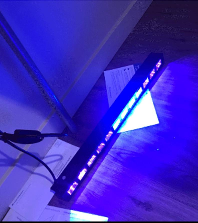 Purple UV LED Strip Lights: Sound-Activated Atmosphere Lighting for Halloween, Haunted Houses, and Stage Decor