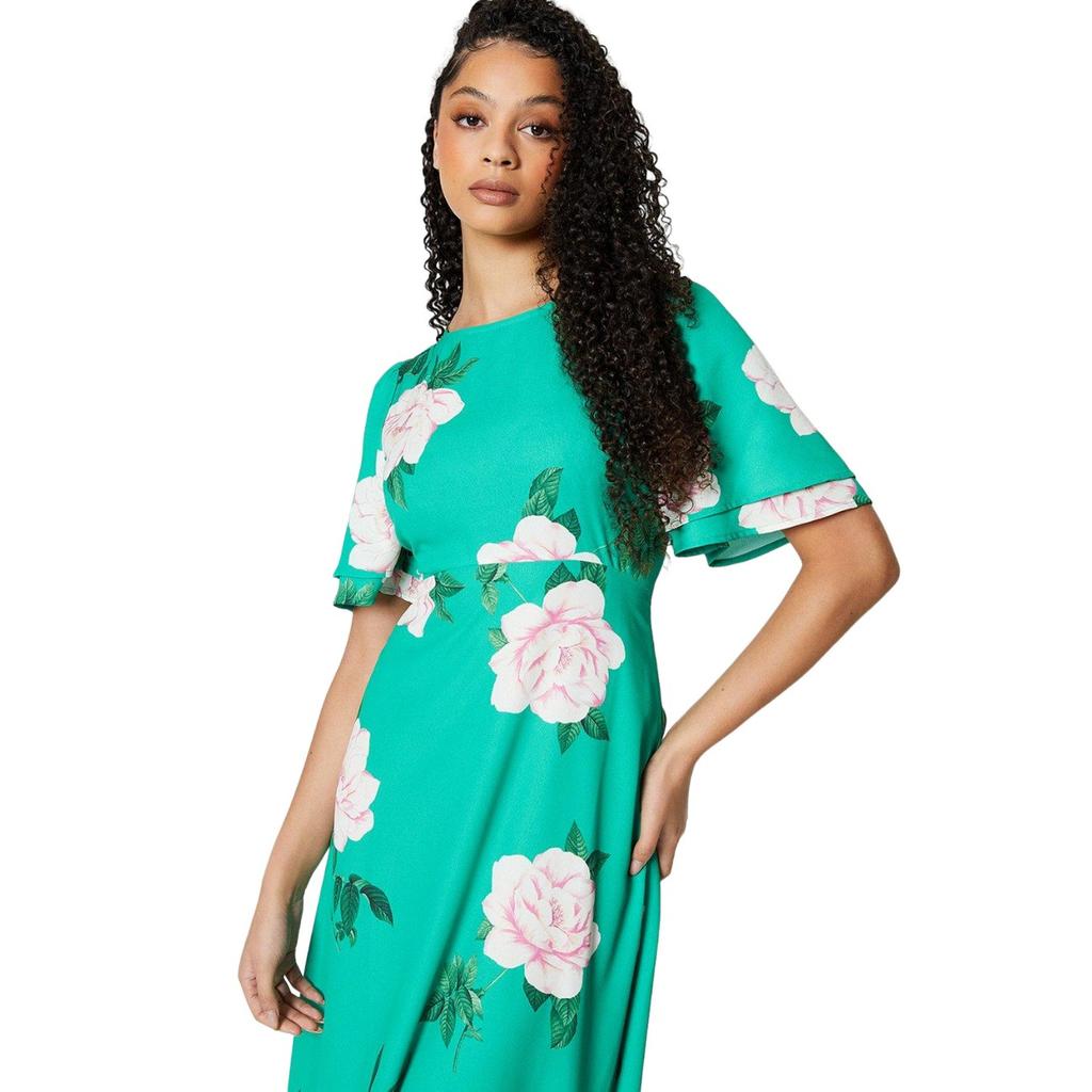 Dorothy Perkins Womens/Ladies Floral Tall Flutter Midi Dress