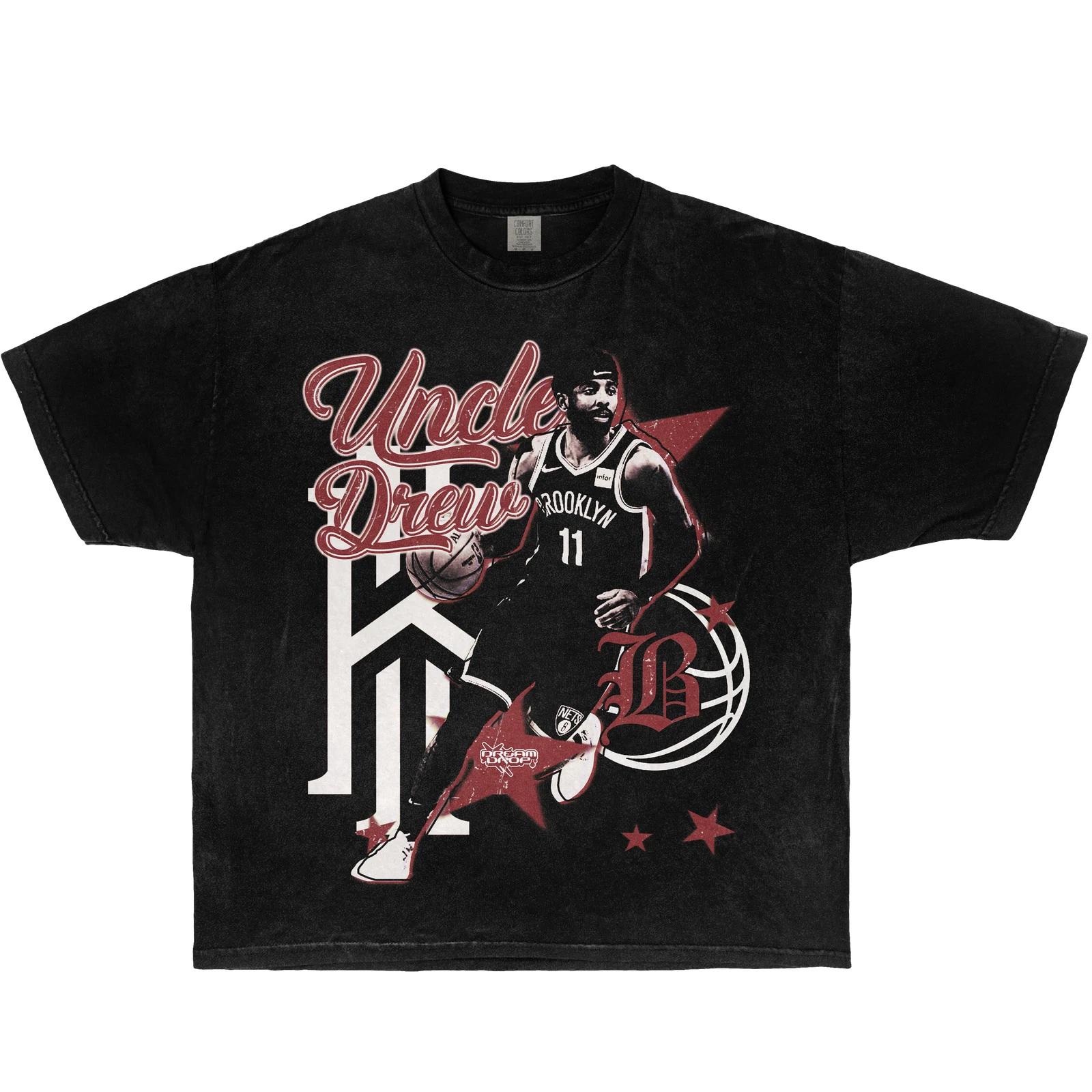 Uncle Drew Kyrie Erving Boxy Vintage Shirt Streetwear Y2K Basketball Oversized 4XL