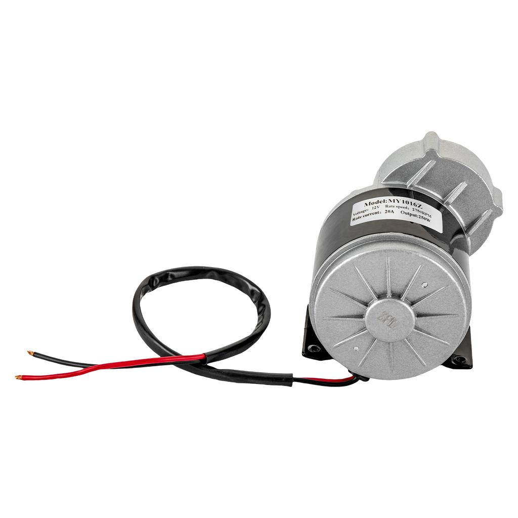 Moteur Électrique 250W 12V à Réduction par Engrenages Moteur CC à Balais Moteur à Balais MY1016Z pour Scooters & Vélos Électriques