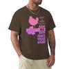 Woodstock - Camicia Acquario Rosa T-shirt a Maniche Corte Moda Maglietta di Cotone T-shirt Top