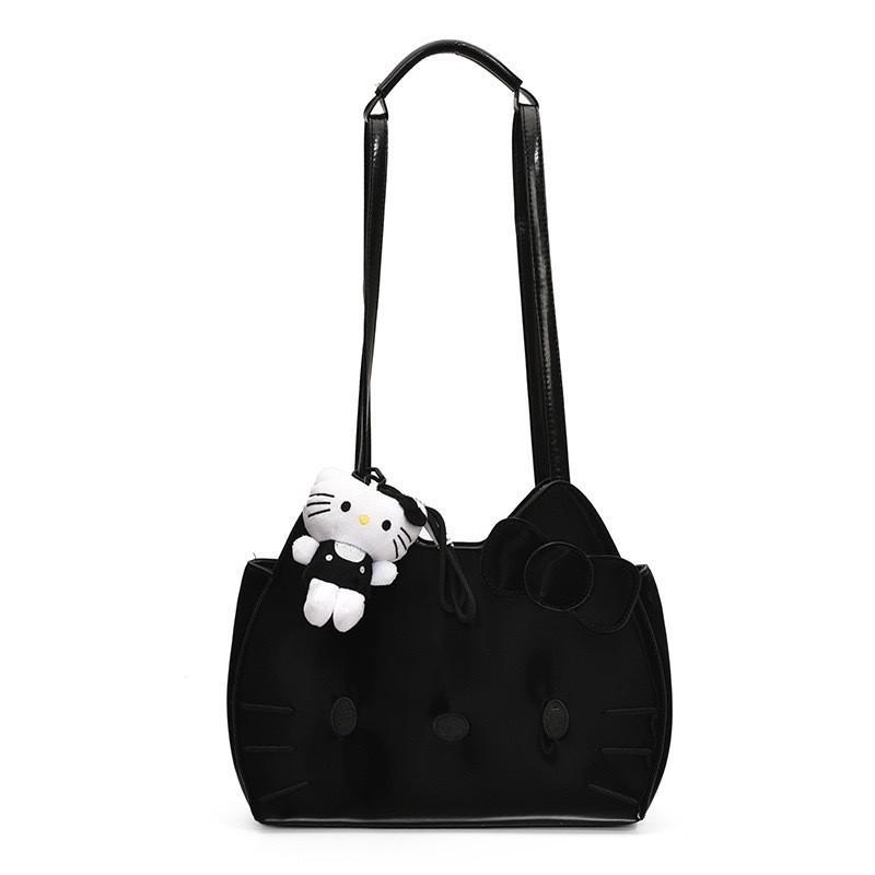 

Cat Backpack With Cartoon Design And Adjustable Shoulder Straps Black