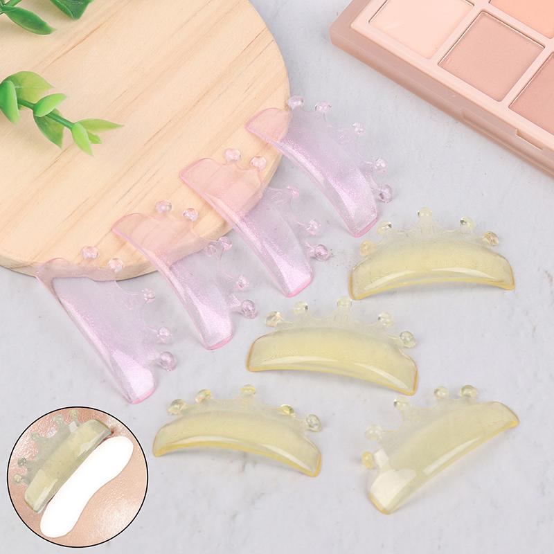 2Pairs Crown Shape Glue Free Silicone Eyelash Perm Rod Lash Lifting Lamination Pad 3D Lashes Extension Curler Accessories Tools