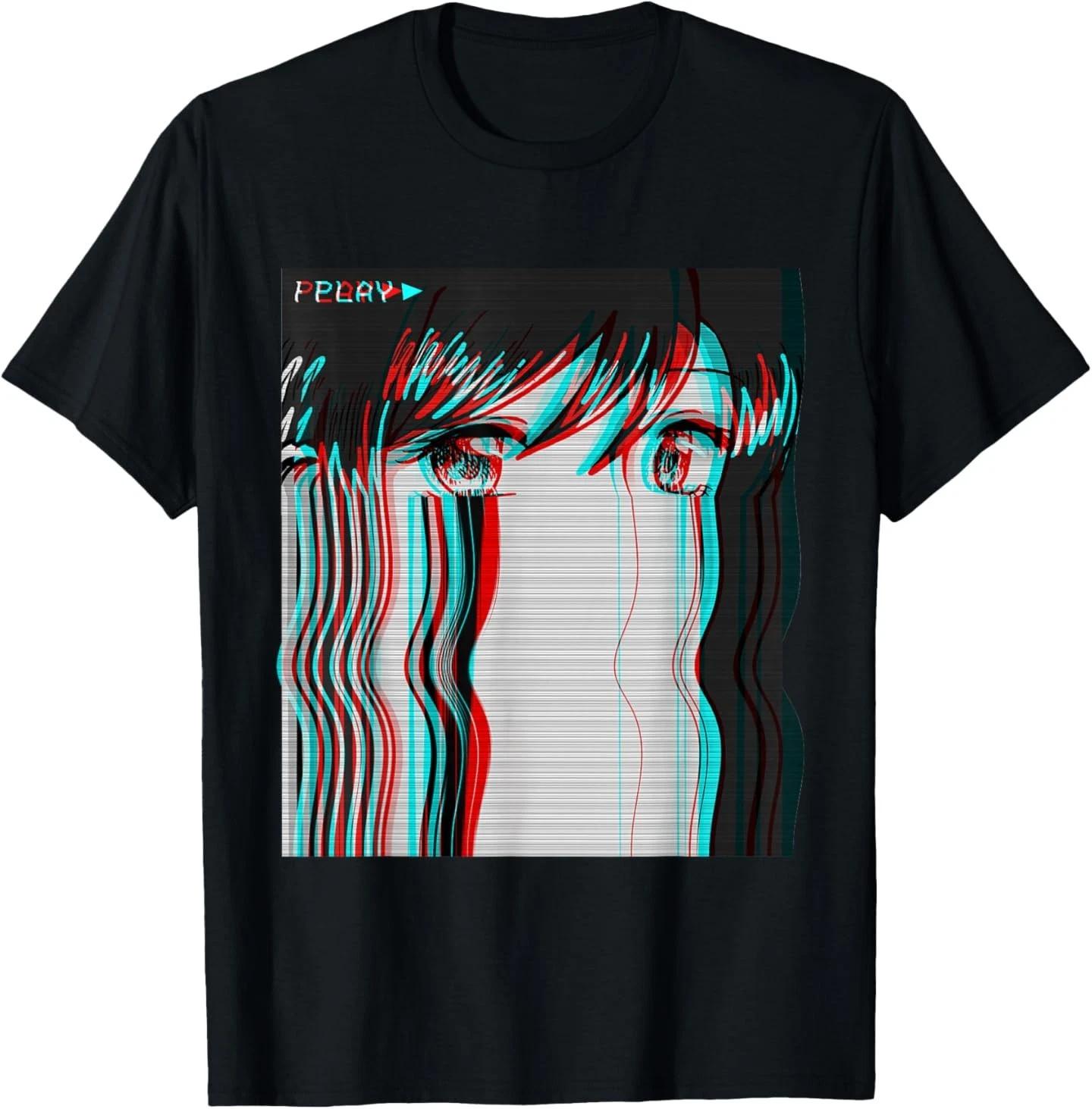 Vaporwave Эстетика Грустная Аниме Девушка Ретро Eboy Egirl Харадзюку Футболка M