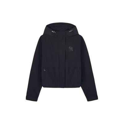 MLB SS24 New York Yankees Logo Windbreaker Jacke Damenjacken Schwarz 3FWJB0141-50BKS
