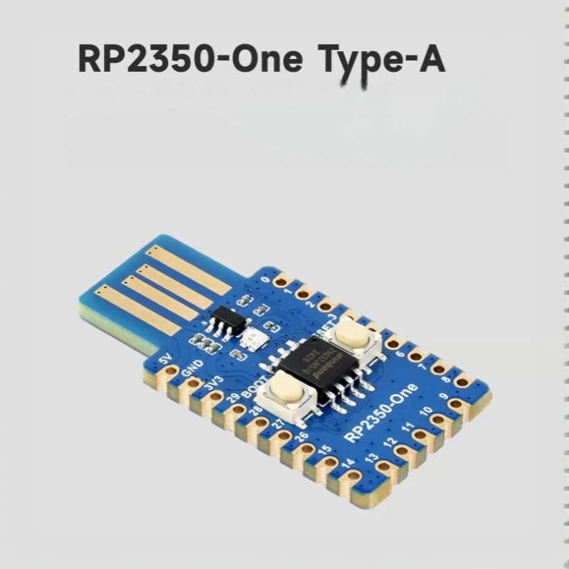 RP2350 Portable MCU Board 1Pcs 4MB Flash Onboard Type-A Plug PCB Module for Raspberry Pi Outdoor Electronic Project Testing