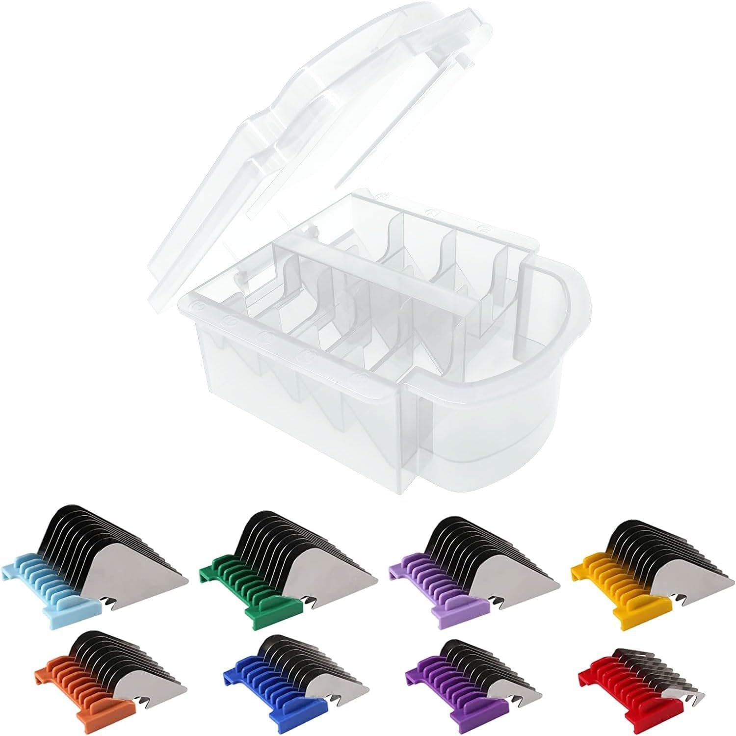 Stainless Steel Dog Grooming Attachment Guards Combs Sets Compatible with Arco,Bravura,Chromado,Figura,and Motion