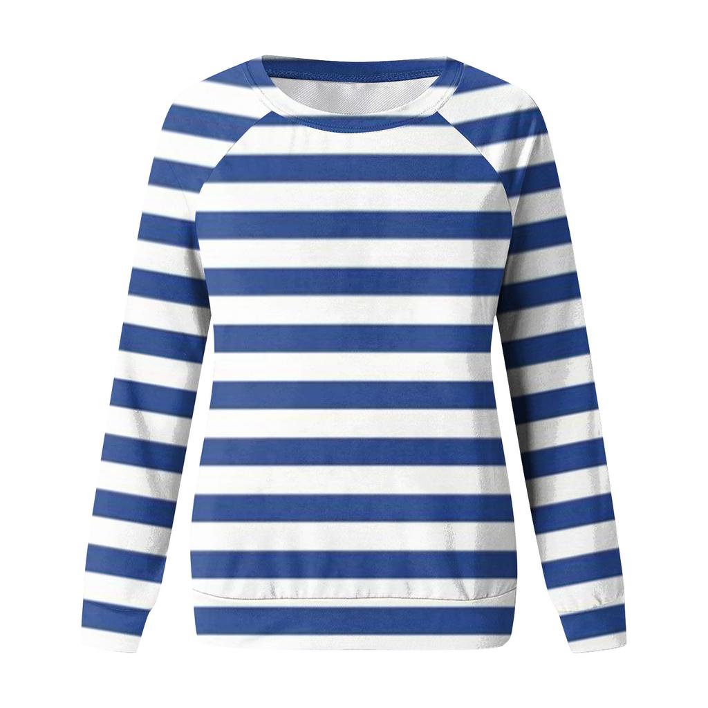 Felpa da Donna alla Moda Casual a Maniche Lunghe con Stampa Natalizia al Collo