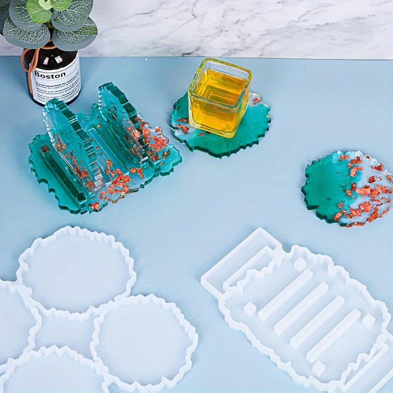 2pcs Dropping Mold 4 Irregular Cup Coasters Cup Coaster Support Silicone Mold