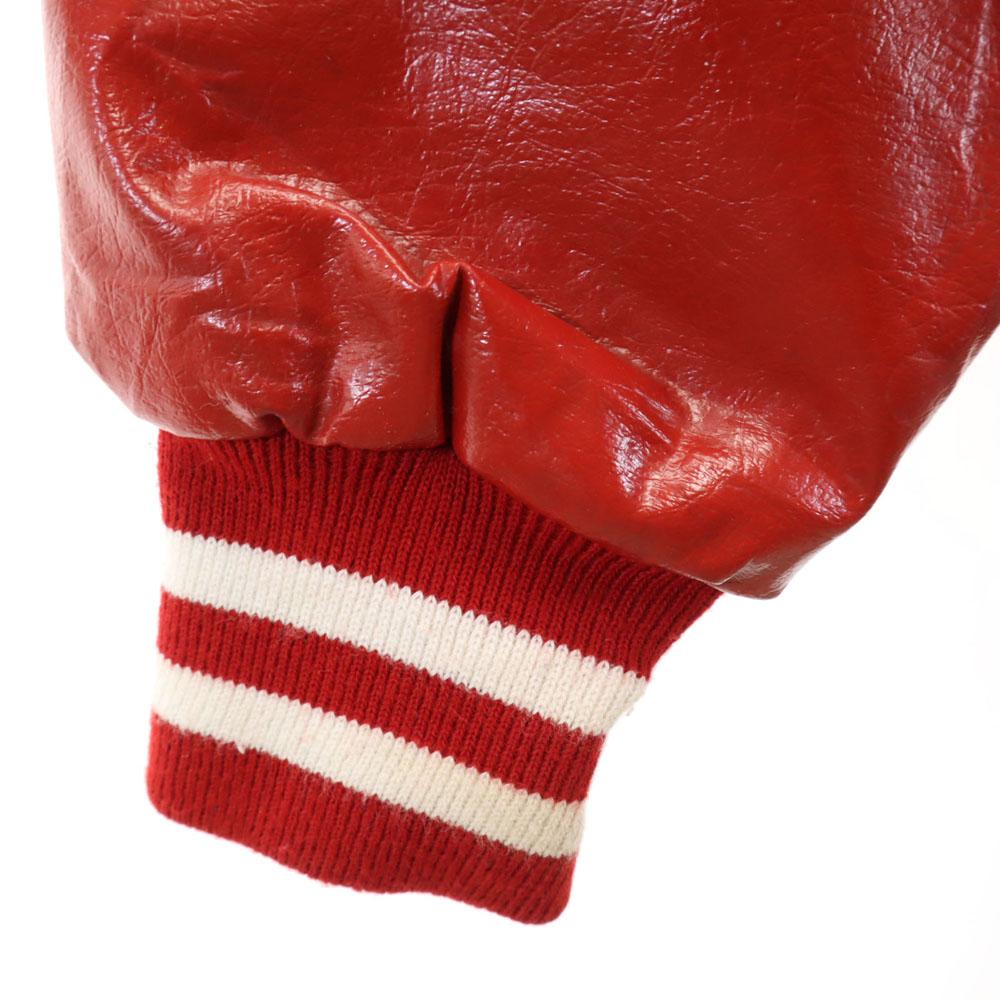 VINTAGE 70s Sleeve leather Stajan M Red Men's Used