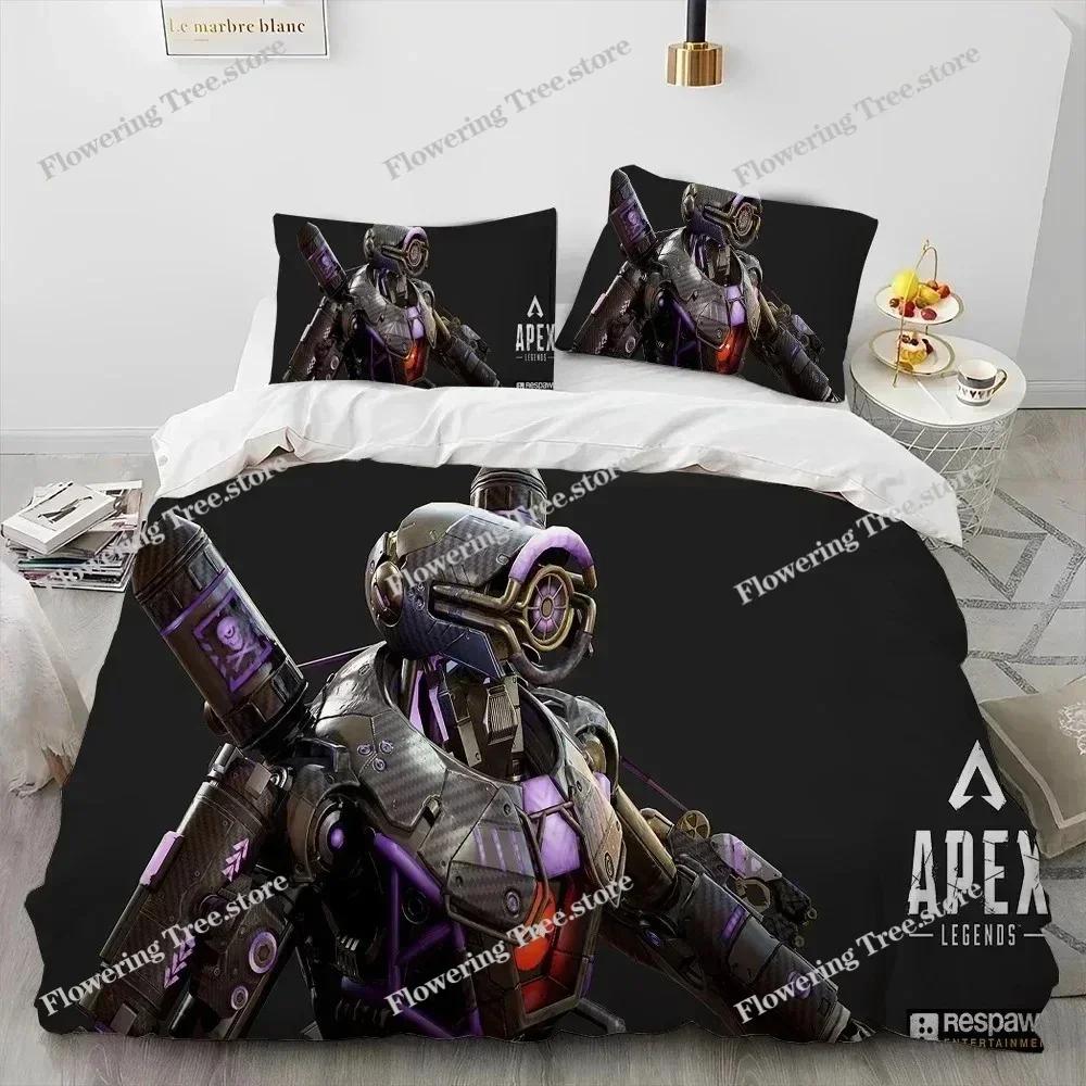 Apex Legends Game Gamer Cartoon Comforter Bedding Set,Duvet Cover Bed Set Quilt Pillowcase,king Queen Size Bedding Set 025029