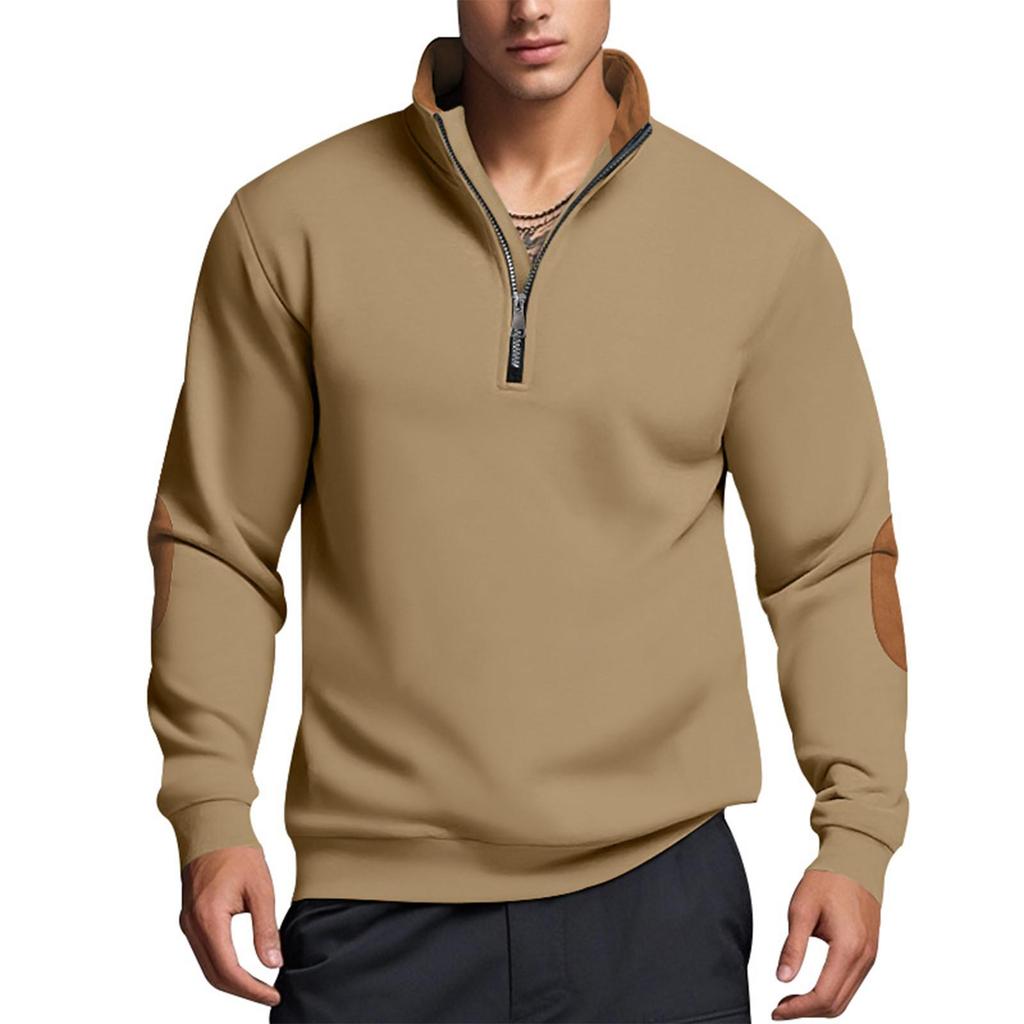 Men's Sweatshirt Loose Solid Color Outdoor Warm Breathable T-Shirt Top