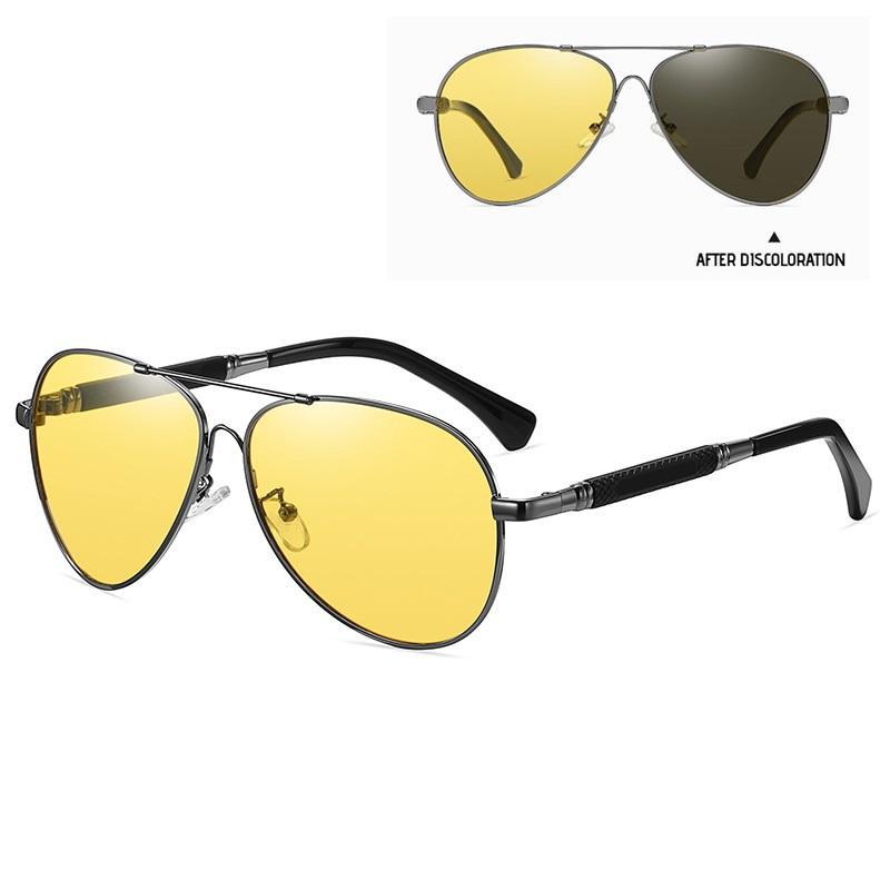 Modische Sonnenbrille mit Metallrahmen, polarisiert, für Herren und Damen, Outdoor-Zubehör, Fahrerbrille, UV400, blendfreie Sonnenbrille