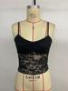 2025 Summer European & American Lace Camisole: Women's Sexy Solid Color Vest