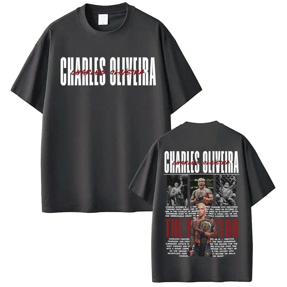 Limitiertes Do Bronx Charles Oliveira Retro Grafik T-Shirt Unisex Kleidung 100% Baumwolle Übergroße T-Shirts Modetrend Cooles T-Shirt