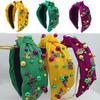 Hand Sewn Rhinestone Knot Hairband Creative Crystal Beads Hair Band  Holiday