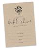 Inkdotpot 30A  Rustic Kraft PaperA  Fill-In Style Bridal Shower Invitations Wedding Blank