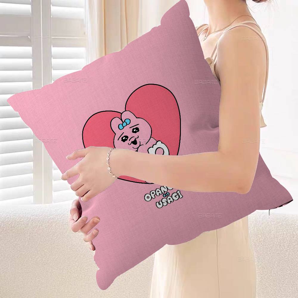 Popular Character O-Opanchu U-Usagi Pillow Gift Home Office Decoration Bedroom Sofa Car Cushion Cover case 45x45
